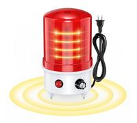Industrial LED Rotating Warning Siren Light, Red 0-120 dB with Buzzer, 100-240V AC Wide Voltage, 4W ABS IP65 Waterproof Strobe, Bolt Mount Alarm Sign Light for Traffic, Construction, Factory (RED)