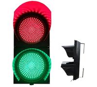 Industrial LED Traffic Light - Red Green Stop Signal Wall Lamp, Retro Vintage Style, Waterproof PC Housing for Cafe, Bar, Club, Shop, Warning Decoration(Remote Control-110V)