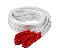 Industrial Lifting Belt Wear Resistant White Flat Trailer Sling Crane Hoisting Cargo Polyester Strong Resilience(1TX1M)