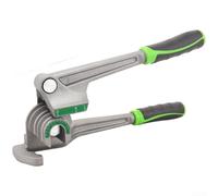 Industrial Manual Copper Aluminium Pipe Bender for 6 8 10mm Tubes with 180 Degree Bend Adjustable Sliding Hook Solid Aluminium Alloy Build and Soft Grip Handle (A)