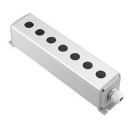 Industrial Metal Aluminum Push Button Control Switch Box - 16mm/19mm/22mm Button Size with Multiple Hole Configurations(7Hole,19mm 45x45mm)