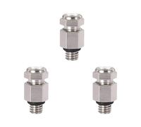 Industrial Metal Cable Watertight Locknut Design Prevents Wire Slippage 3pcs for Outdoor Power Systems Waterproof Electrical Connector