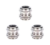 Industrial Metal Cable Watertight Locknut Design Prevents Wire Slippage 3pcs for Outdoor Power Systems Waterproof Electrical Connector