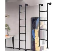 Industrial Metal Ladder for Bunk BedsWallMounted Iron Pipe Access Ladder for Loft Beds 1.22m & 2.3Ideal for Light Shafts & Emerncy Exits