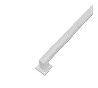 Industrial Metal Pipe Stair il Kit for 60 cm / 4.9 m Staircase Indoor & Outdoor Grip White (420 cm) - Durable Safety Rail for Easy Access
