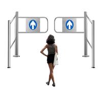 Industrial Metal Security Barrier with il for Safe Entry Control in Commercial Spaces - Easy Installation Perfect for Retail and Warehouse Use.