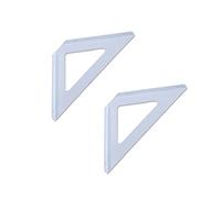 Industrial Metal Shelf Bracket,High Quality Steel White Shelf Support Wall Bracket,Two Ways 90 Degree Angle Triangle Shelf,19x19cm,2 Pcs