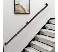 Industrial Metal Stair Handrail 1 20ft Adjustable Wall Mount Safety Grab Bar for Indoor & Outdoor Steps 7ft (2.1m) Staircase Support for Added Stability