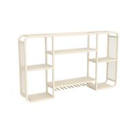 Industrial Metal Wall Wine Rack Large Capacity Wine Bottle Holder with Glass Holder White Hanging Wine Shelf for Home Bar Stylish Decor for Wine Lovers