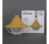 Industrial Metal Wire Cage 3/4 Inch Conduit Pipe Pendant Light Shade For Farmhouse Kitchen Island Yellow