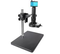 Industrial Microscope CCD Camera, 4K HDMI USB Industrial Digital Video Lens, 180x Laboratory Microscope With Stereo Stand & LED Ring Light, Support TF Card