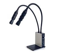 Industrial Microscope Light with LED Dual Gooseneck, Adjustable Aperture Control, Color Temperature 6000K, Ideal for Microscopy and Forensic Analysis