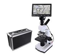 Industrial Microscopes HD Mite Biological Microscope Laboratory Learning Professional Instrument Viewable Sperm Aquatic 7 Inch Screen Clear Image Quality