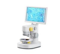 Industrial Microscopes Triple Camera Digital Biological Microscope 1200X 9'' IPS Touch Screen 1080P Slide Adult Child Bio Smart Detector Clear Image Quality