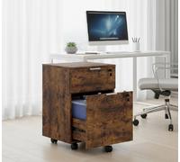 Industrial Mobile Cabinet Filing Rolling Unit Rustic Under Desk Wheels Organizer
