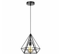 Industrial Modern E27 Base Vintage Style Metal Wire Cage 95cm Adjustable Cable with Black Metal Ceiling Pendant Lights for Living Room Hallway Kitchen Bedroom Lighting (Style 5)