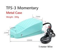 Industrial Momentary Foot Switch Pedal, Heavy-Duty Anti-Slip Electric Footswitch for Control Circuits, 10A/250V, 1NC+1NO, 1m Cable, 1M Mechanical Life - TFS-2/TFS-3/TFS-101/TFS-105