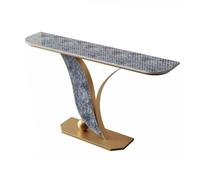 Industrial Narrow Long Entryway Table with Storage, Metal Base Sofa Accent Hallway Table for Living Room, Entrance Foyer