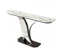 Industrial Narrow Long Entryway Table with Storage, Metal Base Sofa Accent Hallway Table for Living Room, Entrance Foyer