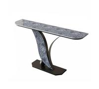 Industrial Narrow Long Entryway Table with Storage, Metal Base Sofa Accent Hallway Table for Living Room, Entrance Foyer