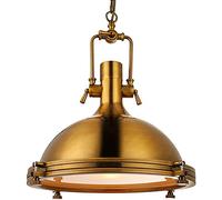 Industrial Nautical Style Lamp - 12.6" Wide Simple Light Fixture with Enamel Diffuser & Spider Mount - Perfect for Home Office or Rustic Decor