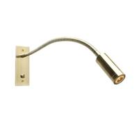 Industrial Nickel Chrome Recessed LED Wall Sconce Gooseneck Wall Spotlight with Switch for Hotel Picture Project Museum Gallary Easy to Install(Bronze)