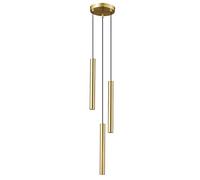 Industrial Nordic 3-Light LED Pendant Lamp - Full Copper Hanging Light Fixture for Bedroom Bar Counter Living Room Wall Lighting Modern Home Decor