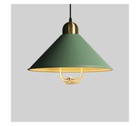 Industrial Nordic Style Lamp Yellow Indoor Mount Lights Barn Pendant Hanging Light Fixture E27 Base Chandelier Lighting Cafe Restaurant Fixtures(Green,36cm)