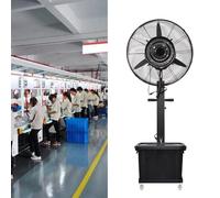 Industrial Oscillating Misting Fan - Heavy-Duty Pedestal Cooling Fan for Warehouse, Workshop, Factory & Patio - Ultimate Air Circulation for Hot Spaces (650)