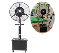 Industrial Outdoor Misting Fan, 11 Gallon Oscillating Pedestal Spray Fan, Adjustable Height for Patio, Home, Greenhouse - 22in Size, Ideal Cooling Solution