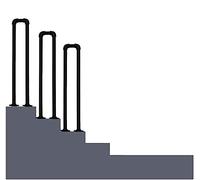 Industrial Outdoor Stair Ramps Matte Black il Kits Transition ils for Steps Terrace Safety Rails Wrought Iron Armrest Durable Stair Railing Solutions.