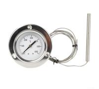 Industrial Oven Thermometer, 0-600¡ãC Oven Thermometer with Stainless Steel Probe, 1.5m Cable, for Kitchen and Industrial Use, Metal Finish