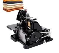 Industrial Overlock Sewing Machine, 250W Heavy-Duty Metal Frame Serger Sewing Tool with 3000 Stitches/min, Stitch Length Adjustable, Electric Fabric Coverstitch for Clothes(Black)