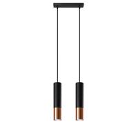 Industrial Pendant Lamp LOOPEZ 2 Steel Black/Copper GU10 LED SOLLUX LIGHTING new
