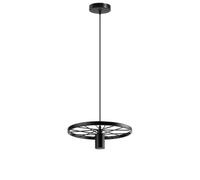 Industrial Pendant Light 30Cm Metal Wheel Shade, Adjustable Hanging Lamp, E27 Base, Vintage Ceiling Light