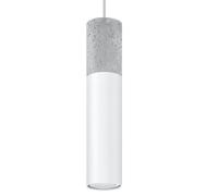 Industrial Pendant Light Concrete Steel GU10 Ceiling Lamp Fixture White