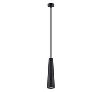 SOLLUX lighting - Electra Pendant Light - Ceiling Light - Elegant Pendant Light - Long Life - Attractive Design - Concrete Material - GU10, 1x max 10W LED, ~230V, 50Hz - Black