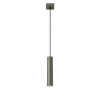Industrial Pendant Light LAGOS 1 Steel Olive green GU10 LED SOLLUX LIGHTING