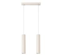 Industrial Pendant Light LAGOS 2 2-Light Steel Beige GU10 LED SOLLUX LIGHTING