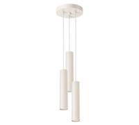 Industrial Pendant Light LAGOS 3P 3-Light Steel Beige GU10 LED SOLLUX LIGHTING