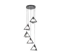 Industrial Pendant Lighting Fixture Metal Caged Vintage Hanging Ceiling Light Fixture 8 Lights Rustic Pendant Lighting for Kitchen Dining Room Bar Hotel,Black,8 Lights