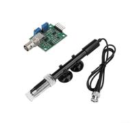 Industrial PH Probe With BNC Interface,For Lab Meters And Fish Tanks Fast Response Glass Bulb Sensor 0 To 14 PH(PH Probe + Module)