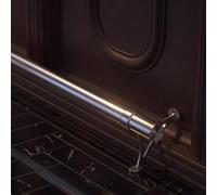 Industrial Pipe Bar Foot Rail with Bracket Hardware, Kitchen Island Foot Rest Bar 4 5 6 7 ft, Heavy Duty Undercounter Footrest Pole Floor Standing(Silver,140cm/4.6ft)