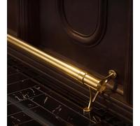 Industrial Pipe Bar Foot Rail with Bracket Hardware, Kitchen Island Foot Rest Bar 4 5 6 7 ft, Heavy Duty Undercounter Footrest Pole Floor Standing(Gold,575cm/18.9ft)