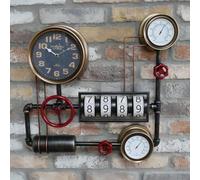 Industrial Pipe Clock - Set of 2