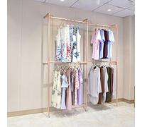 Industrial Pipe Clothing Racks Wall Mounted Clothes Racks Double Hanging Rods Heavy Duty Garment Rack for Boutiques Retail Display,walk-in closet system,Multi-Purpose Hanging Rod for Closet