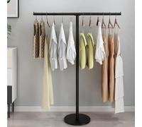 Industrial Pipe Clothing RackTShaped Heavy Duty Metal Garment StandVersatile Drying Rack for Clothes StorageFloor Hanging Organizer for Women's & Children's Apparel