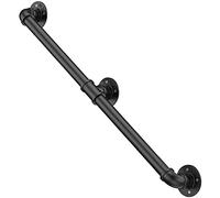 Industrial Pipe il Kit Black Galvanized Iron Pipe Wall Support Bar Stair Railing Indoor/Outdoor Porch il Easy Installation Durable Safety Guardrails