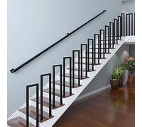 Industrial Pipe Support Black 1ft20ft Nonslip Wall Mount for IndoorOutdoor irs Porch Deck il Railing Bracket Heavy Du Easy