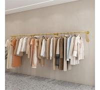 Industrial Pipe Wall-Mounted Clothes Rack, Space-Saving Hanger for Clothing Stores, Heavy-Duty Iron Tube Garment Rail, Perfect for Laundry Rooms and Retail Displays.